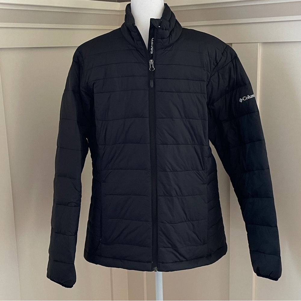 Mens Columbia Black Omni-heat Down Jacket Large